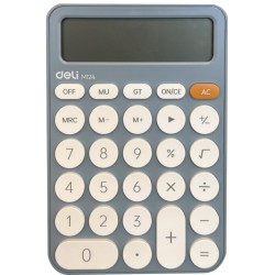 CALCOLATRICE DELI BIG DISPLAY 12 CIFRE GRIGIO ART.M124   1 PZ