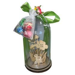 CAMPANA VETRO PASQUALE + DOLCEZZE PASQUALI  50 GR   1 PZ