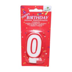Candelina  n.0 rossa 1 pz