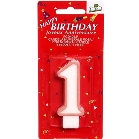 Candelina  n.1  rosa  1 pz