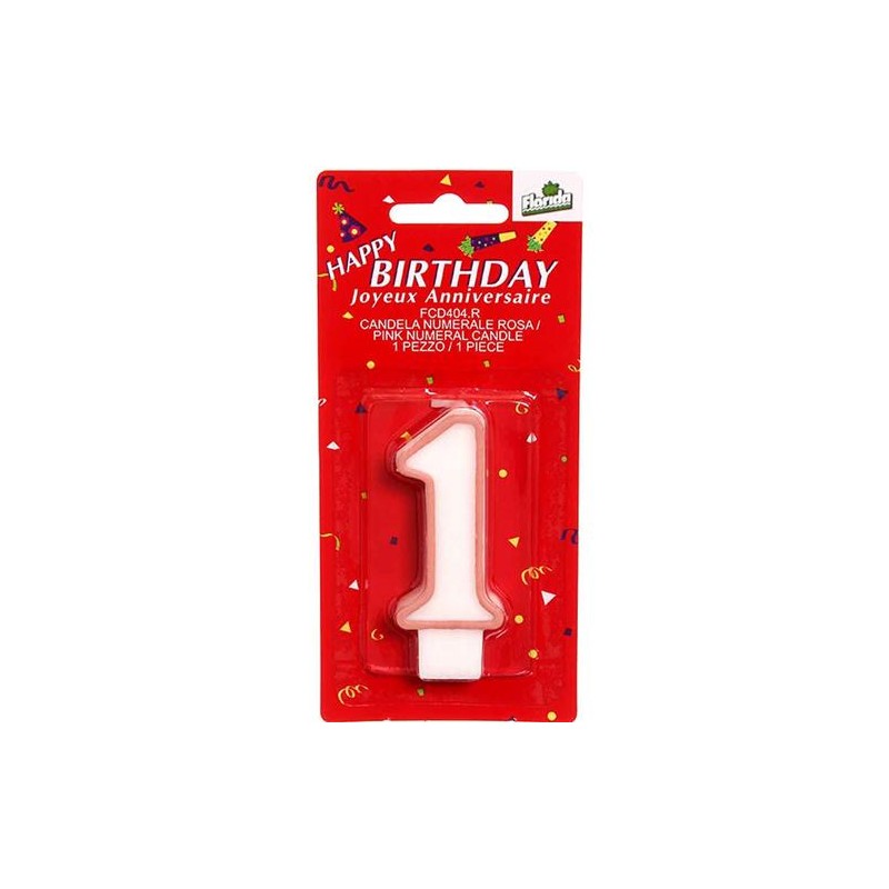 Candelina  n.1  rosa  1 pz