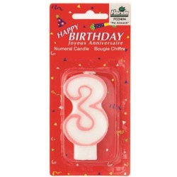 Candelina  n.3  rosa  1 pz