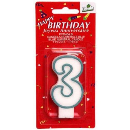 Candelina  n.3 celeste  1 pz