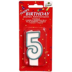 Candelina  n.5 celeste  1 pz