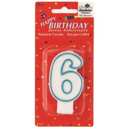 Candelina  n.6  celeste  1 pz