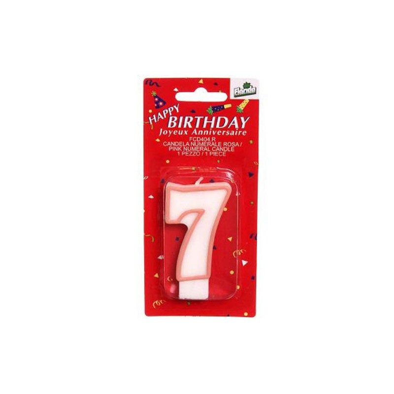 Candelina  n.7 rosa  1 pz