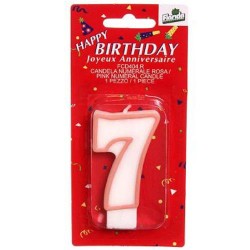 Candelina  n.7 rosa  1 pz