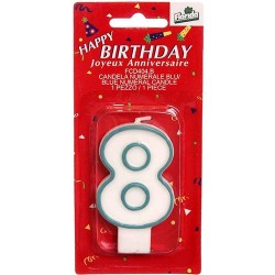 Candelina  n.8  celeste  1 pz