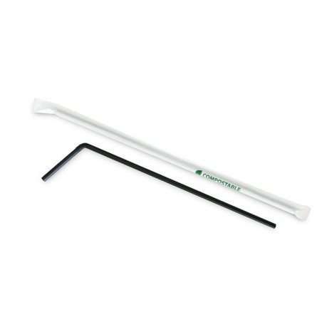 CANNUCCE BIO IMBUSTATE NERE PIEGHEVOLI  24/5 CM 400 PZ