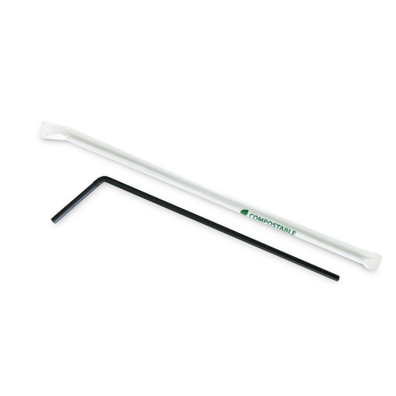 CANNUCCE BIO IMBUSTATE NERE PIEGHEVOLI  24/5 CM 400 PZ