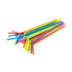 Cannucce pieghevioli bio nude colorate 24/8 500 pz