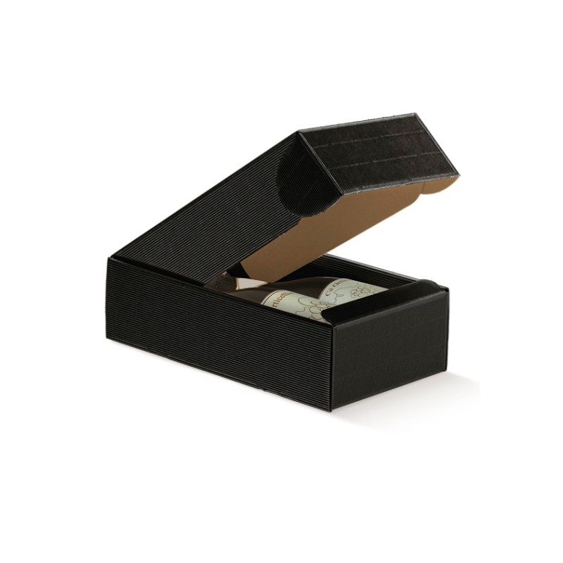 CANTINA 2 BOTTIGLIA ONDA NERO 34X18,5X9 ART.37015 1 PZ