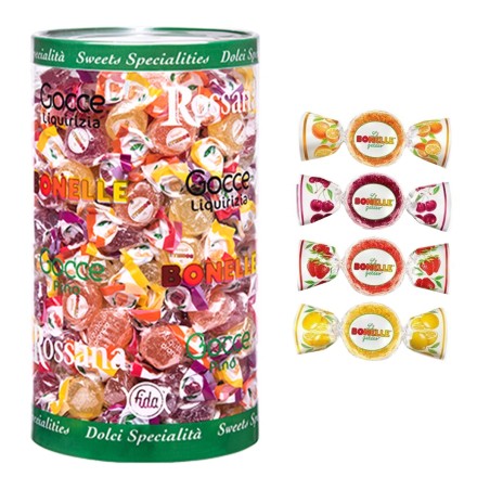 CARAMELLE BONELLE FRUTTA TONDA CILINDRO KG 1.8 1 PZ