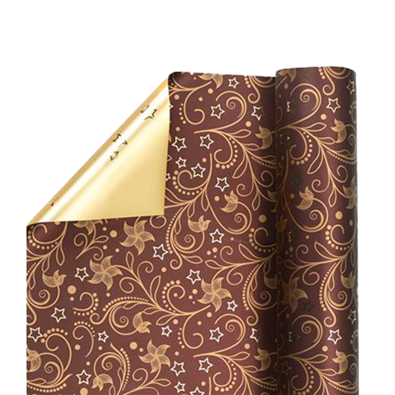 Carta regalo natale a rotolo astro marrone art.b-v50a1 35 my  0,70x25 mt 1 pz