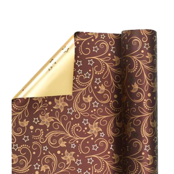 Carta regalo natale a rotolo astro marrone art.b-v50a1 35 my  0,70x25 mt 1 pz