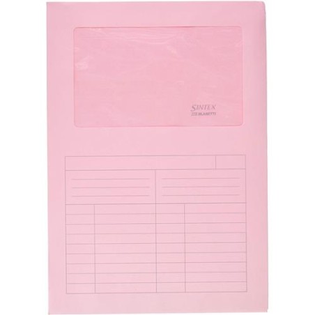 CARTELLINE BUSTA SINTEX ROSA 22X31  50 PZ