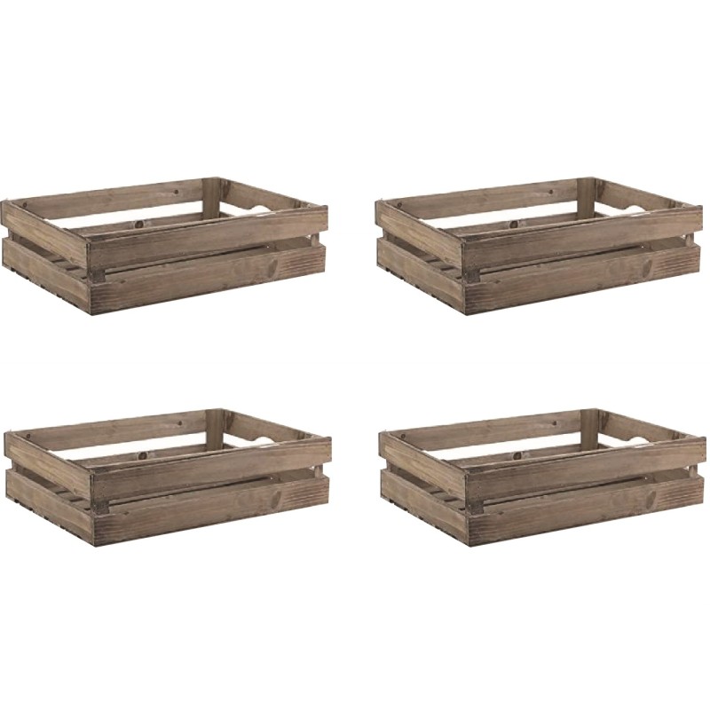 Cassetta Rettangolare A Stecche Invecchiato 29x18x8 1 Pz