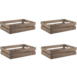 Cassetta Rettangolare A Stecche Invecchiato 29x18x8 1 Pz