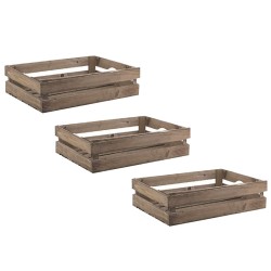 Cassetta Rettangolare A Stecche Invecchiato 33x23x8 1 Pz