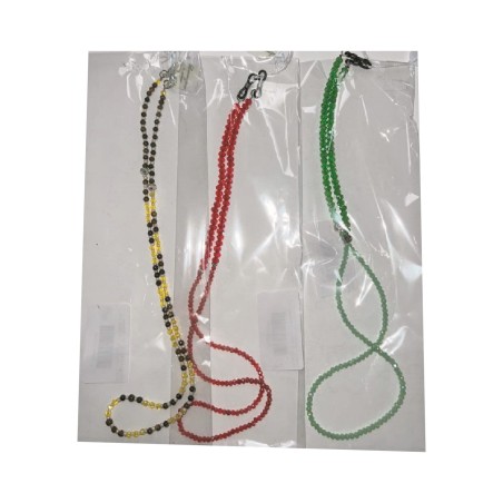 Catenella per occhiali donna perline e strass   1 pz