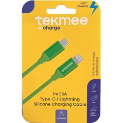 CAVO RICARICA  TYPE C/LIGHTNING SILICONE COLORI ASS. 3A 1 MT  ART.40430316 1 PZ