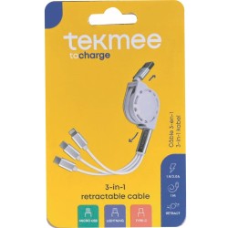 CAVO RICARICA 3 IN 1 SMARTPHONE  ART.40430051 1M 1 PZ