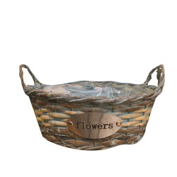 Cesto Vimini Flowers Diam. 18x9 H 1 Pz