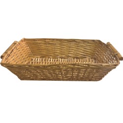 Cesto Vimini Natural Rettangolare C/Manici 50x35x14 1 Pz