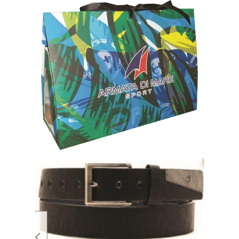 CINTURA UOMO PELLE NERA IN BORSETTA ART.2024/35 1 PZ