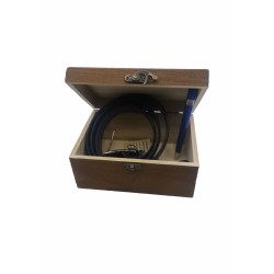 CINTURA UOMO PELLE TESTA DI MORO CON PENNA  IN BOX DI LEGNO ART.087/35  1 PZ