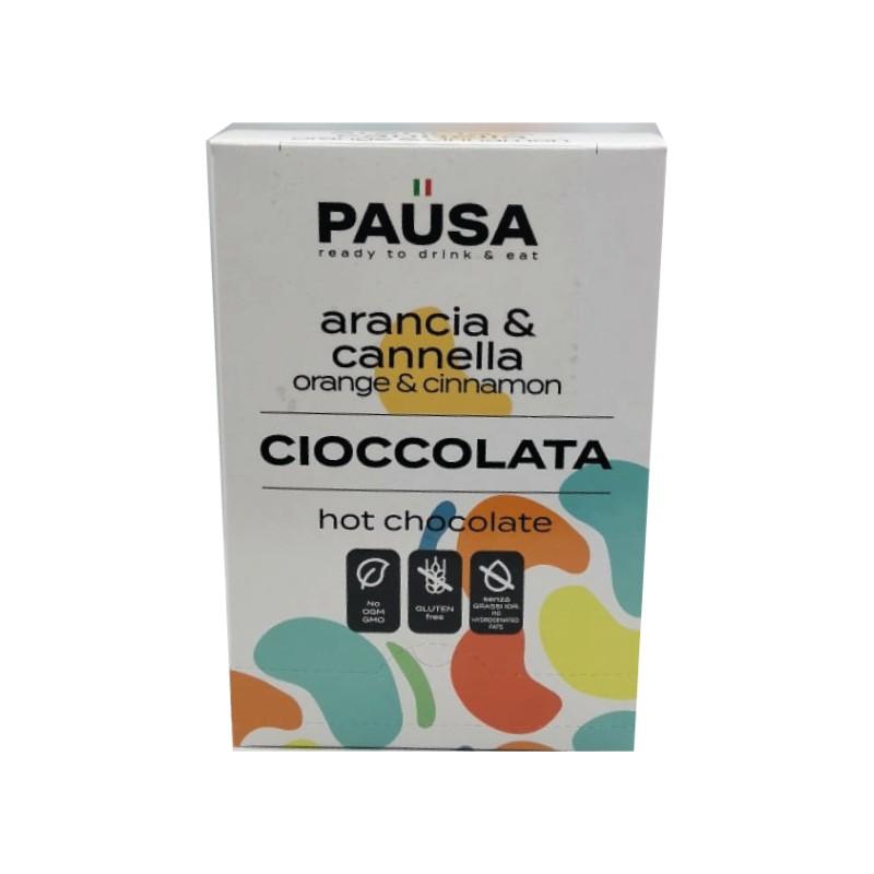 CIOCCOLATA MONODOSE  ARANCIA E CANNELLA PAUSA 750 GR  25 PZ