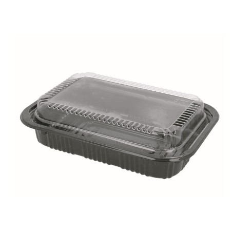 CONT.ALLUMINIO MONOLACCATE + COP.PET ART.276 26,5X16,2X4,5 1500 CC 4 PORZIONE 25 PZ