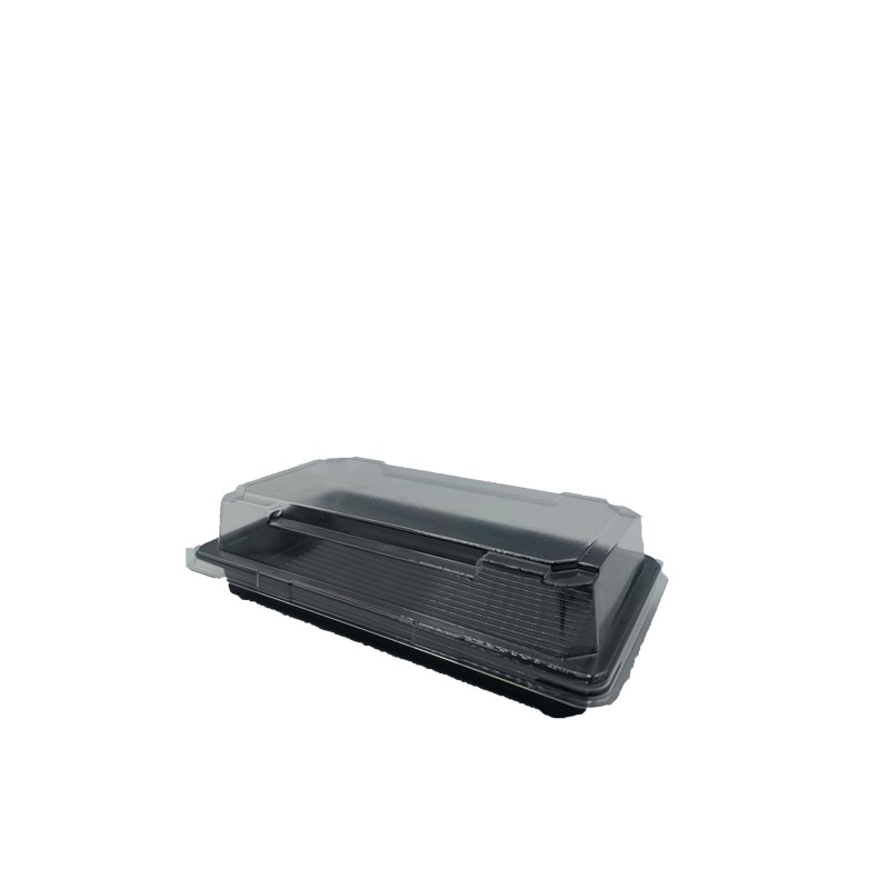 CONTENITORE PET BASE NERA + COP.TRASPARENTE  21.5X13X3 ART.287831 20 PZ