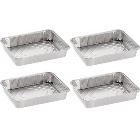 CONTENITORI IN ALLUMINIO P/COPERCHIO ART.108 BASIC 14X19X3 585 CC 2 PORZIONI  100 PZ