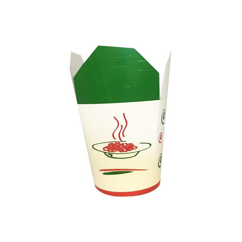 Contenitori monouso in carta+pe micronde  con chiusura ad incastro 1000 cc h 11,6  25  pz