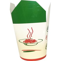 Contenitori monouso in carta+pe micronde  con chiusura ad incastro 1000 cc h 11,6  25  pz