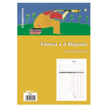 COPIA FATTURE A 3 ALIQUOTE 2 COPIE  ART.E5303A 5 PZ