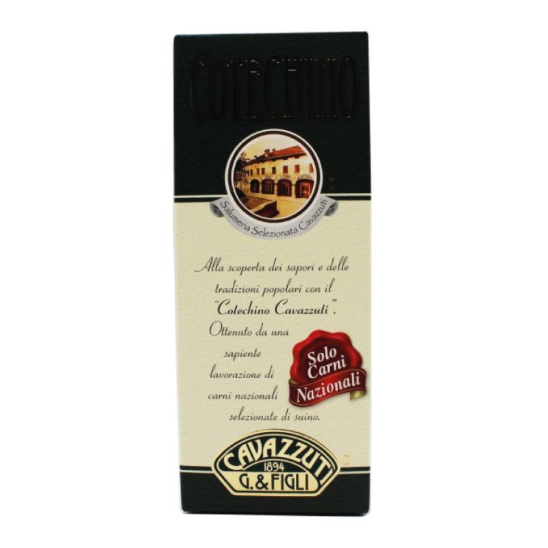 COTECHINO  CAVAZZUTI  CARNI NAZIONALI ART.5739  500 GR 1 PZ