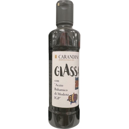 CREMA NERA  GLASSA DI ACETO BALSAMICO MODENA IGP 80% MOSTO D'UVA  250 ML  1 PZ