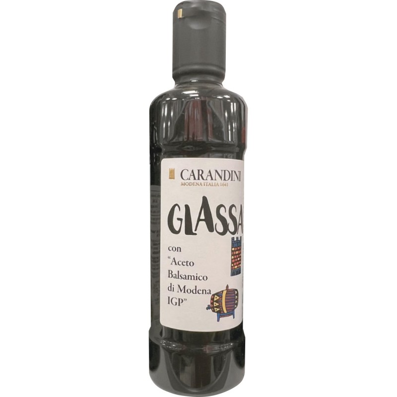 CREMA NERA  GLASSA DI ACETO BALSAMICO MODENA IGP 80% MOSTO D'UVA  250 ML  1 PZ
