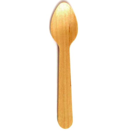 CUCCHIAIO IN LEGNO DI BETULLA  ART.FCG160F 16 CM  100 PZ