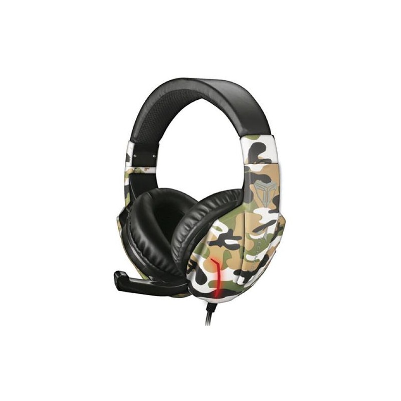 CUFFIA GAMING  CAMOUFLAGE VERDE  ART.TM-FL1 1 PZ
