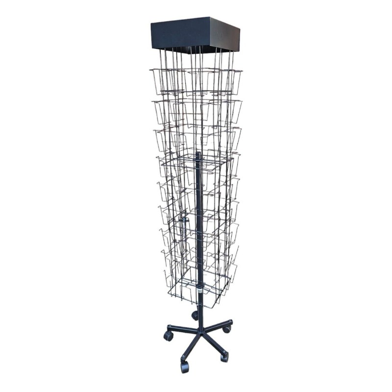 ESPO BIGLIETTI AUGURI CROMO NB IN METALLO GIREVOLE 72 POSTI  1 PZ