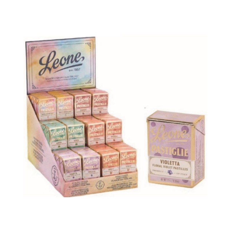 ESPO PASTIGLIE LEONE ALTOROTANTE ASSORTITE CON VIOLETTA ART.3670 27 GR X 36 PZ