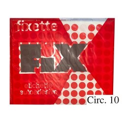ETICHETTE ADESIVE ROSSO FIXETTE ART.190 CIRC.10 1PZ