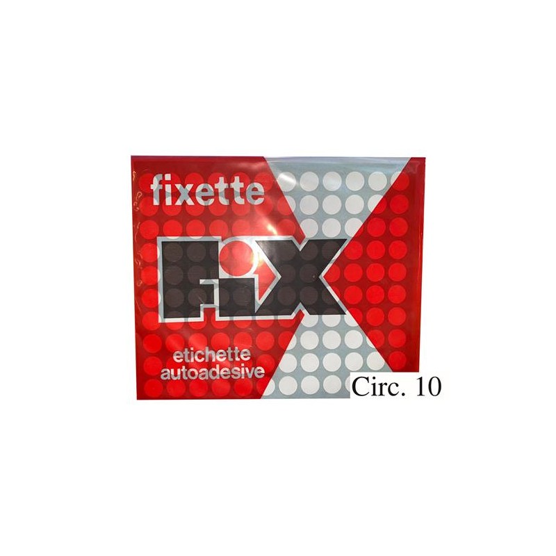ETICHETTE ADESIVE VERDE FIXETTE ART.190 CIRC.10 1PZ