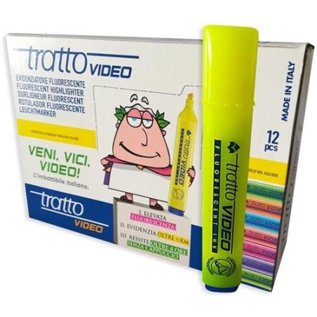 EVIDENZIATORE TRATTO GIALLO 12 PZ