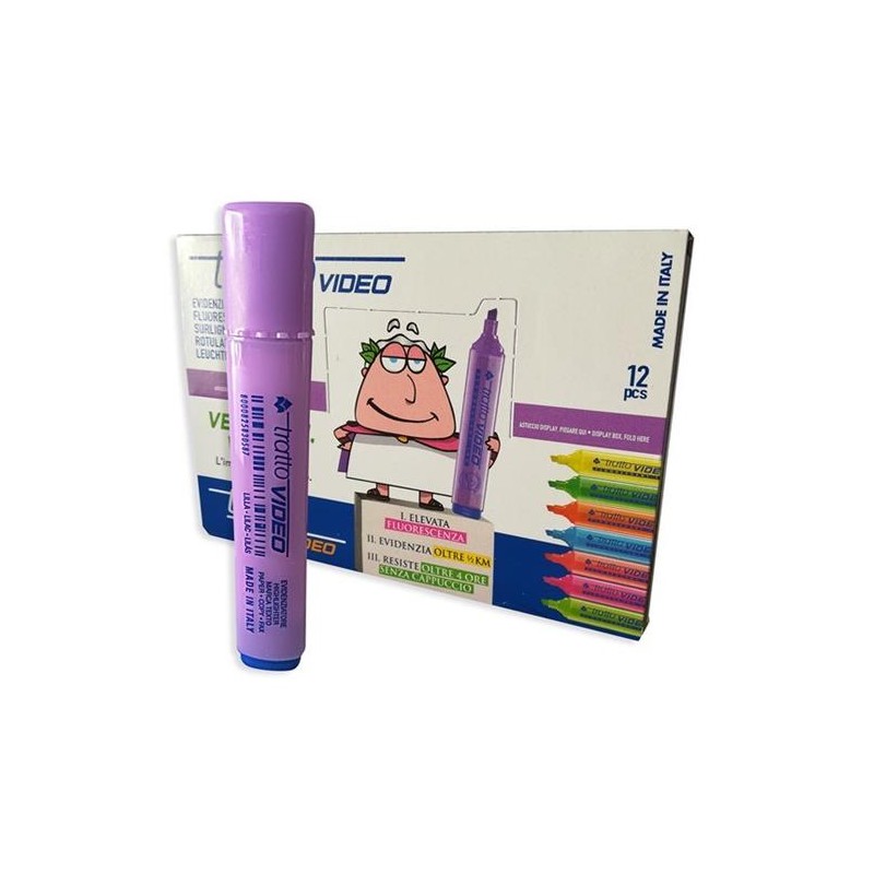 EVIDENZIATORE TRATTO LILLA  ART.830208 12 PZ