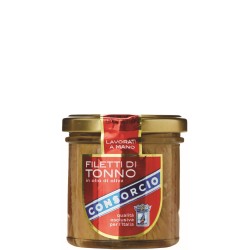 FILETTI DI TONNO ALL'OLIO D'OLIVA IN VETRO CONSORCIO 150/105 GR 1 PZ