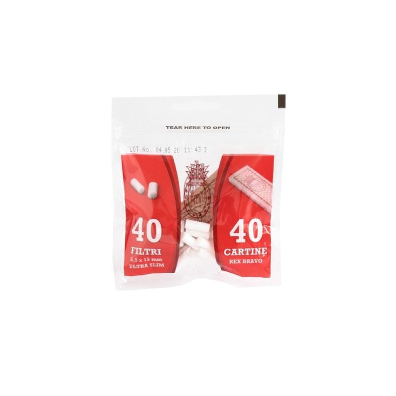 Filtri bravo 5.5  15 mm  40 c/c omaggio bravo extrafine  40 pz